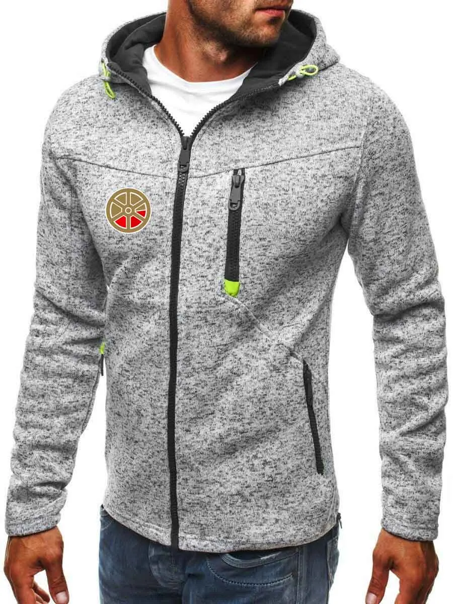 

Jacket Men Hoodies Custom Logo Print Mens streetwear Fleece Zipper Sweatshirts Male Tracksuit