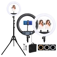 fosoto led ring light selfie photo photography lighting ringlight lamp with tripod stand for photo studio makeup video live show