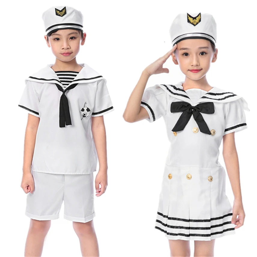 Детская Темно Синяя Униформа карнавальный костюм на Хэллоуин вечерние костюмы