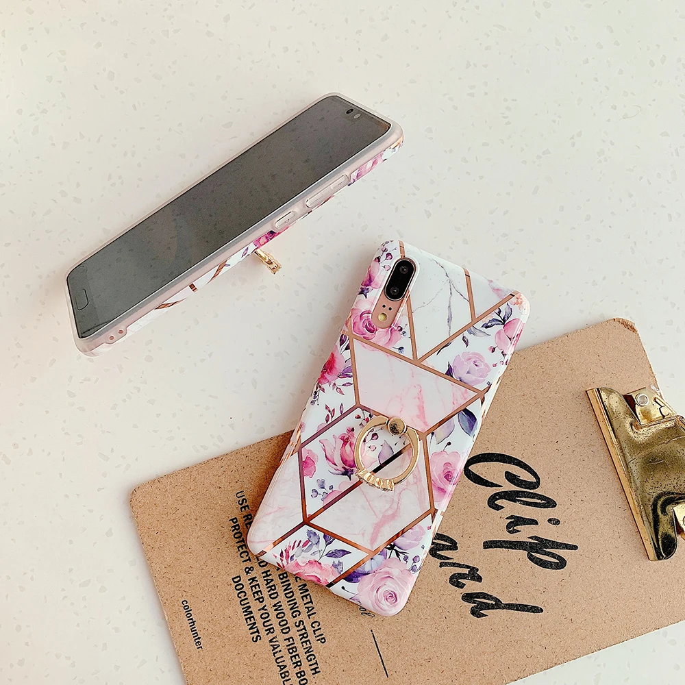 LOVECOM Ретро цветок соединение Кольцо держатель телефона чехол для Huawei P20 P30 Lite Mate 20