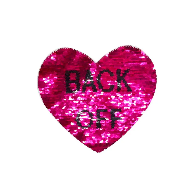 1 шт. красные двусторонние блестки в форме сердца нашивка для одежды рукоделие