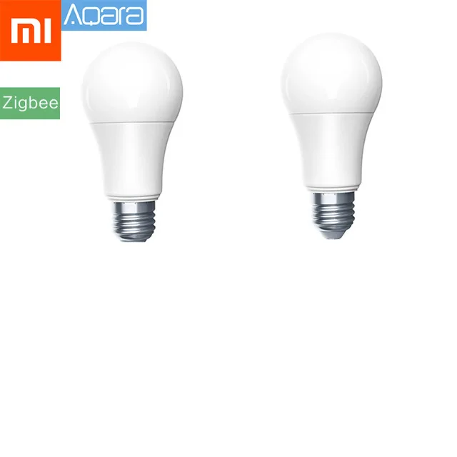 Xiaomi mijia Aqara Zigbee умный светодиодный светильник Zigbee версия 9W E27 2700 K-6500 K белый цвет умная светодиодная лампочка с дистанционным управлением светильник с домашним комплектом - Цвет: 2pieces bulb