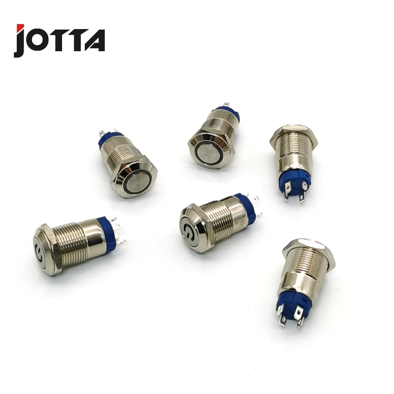 12mm Button Switch LED Light Ring Lamp Symbol Power Black Momentary Latching 3-6V 12V 24V 220V | Обустройство дома