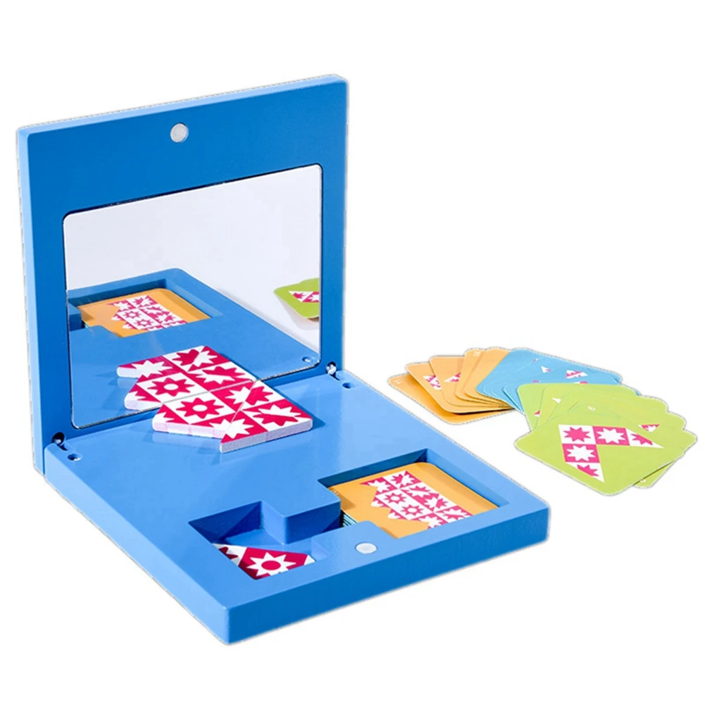 

Creative Jigsaw Mirror Puzzle Game Children's Toys Early Education Puzzle Letter Matching Wooden Jigsaw Toy For Baby Gifts
