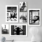 Ретро фильм звезда Мода девушка черная белая стена искусство холст живопись скандинавские постеры и принты стены картины для гостиной Декор