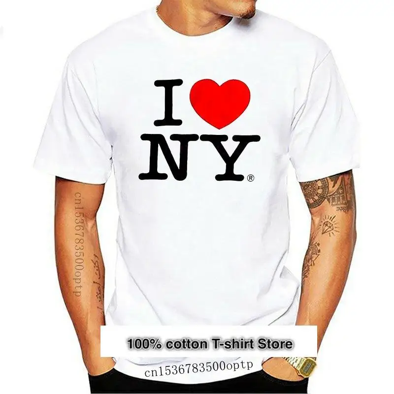 

Camiseta blanca de manga corta para hombre, camisa con estampado de corazón, Ny, 2021, nueva, envío gratis