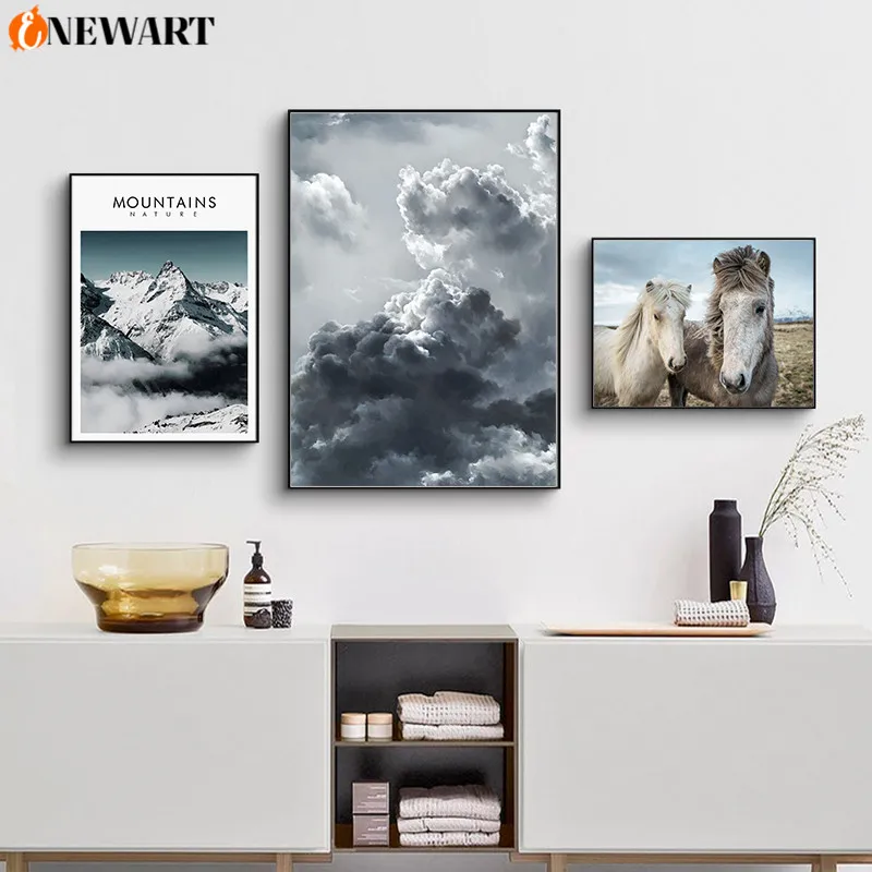 Современная Картина на холсте в скандинавском стиле декоративный постер с