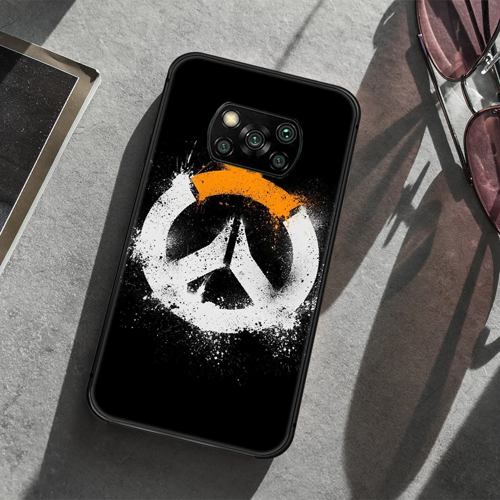 

Overwatch OW game Phone case Cover Hull For Xiaomi Mi A2 A3 8 9 9T Note 10 Se Lite Pro black Shell Painting Waterproof Silicone