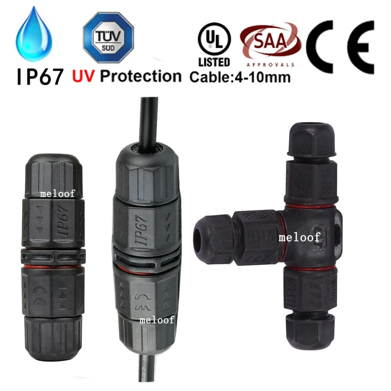 IP68 2 3 PIN Светодиодный светильник промышленного типа Электрический водонепроницаемый разъем 2Pin 3Pin 4Pin кабель ТВ прямой формы Наружное освещение Sy