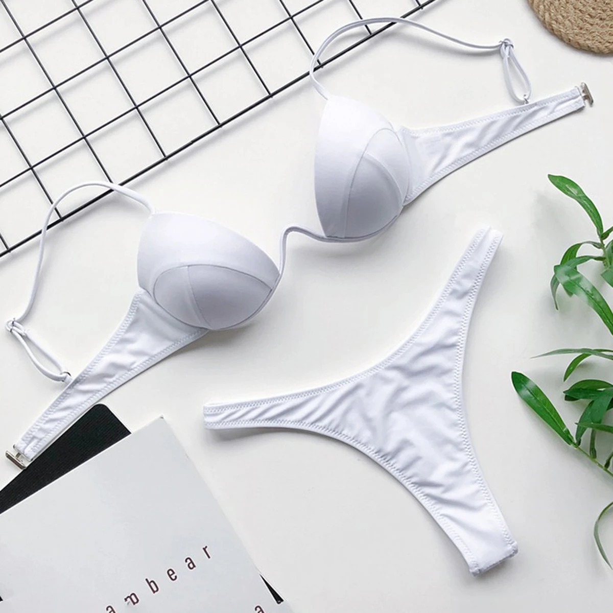 

Sexy Push Up Unpadded Brazilian Bikini Set Women Bandage Bikini Set Swimsuit Triangle Swimwear Bathing 7 Colors