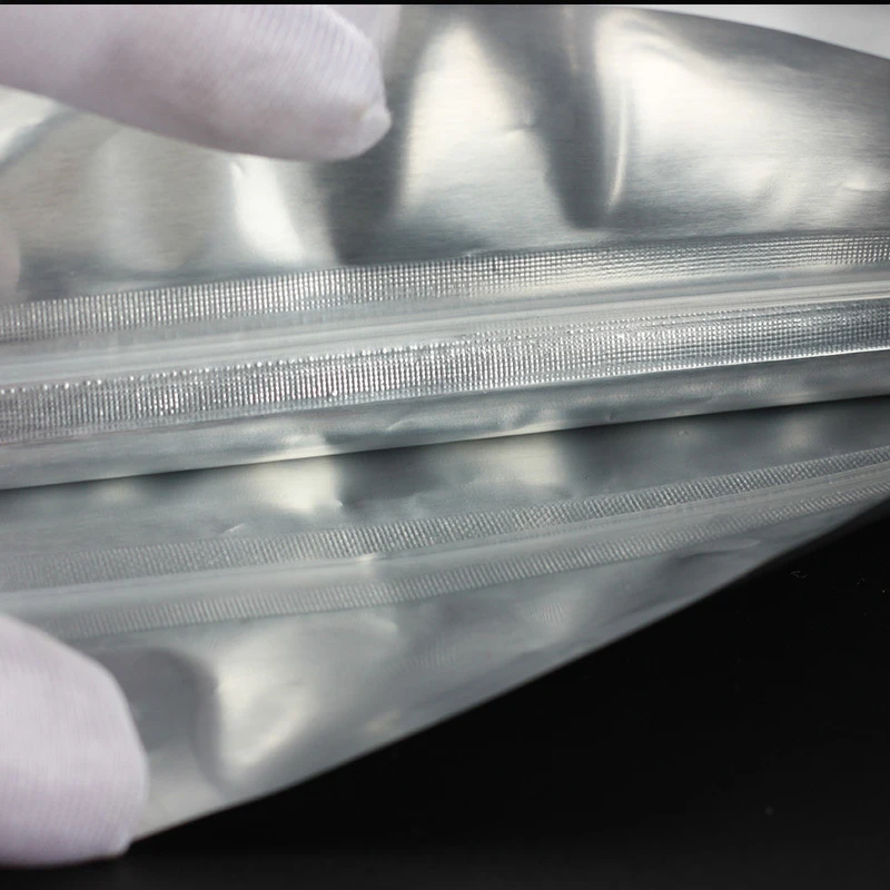 Горячие 100 шт. закрывающиеся пакеты из алюминиевой фольги на молнии плоский замок