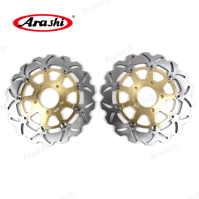 Золотой Араши 2 шт. GSXR1000 2003 2004 ЧПУ передние тормоза дисковые тормозные диски для SUZUKI GSXR 1000 GSX1000 R GSX-R 2003 2004 K3 K4 GSXR600 - Цвет: Золотой