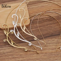 boyute 2 pieceslot 210mm metal headband crown tiara base welding 125mm vine diy hair jewelry accessories materials