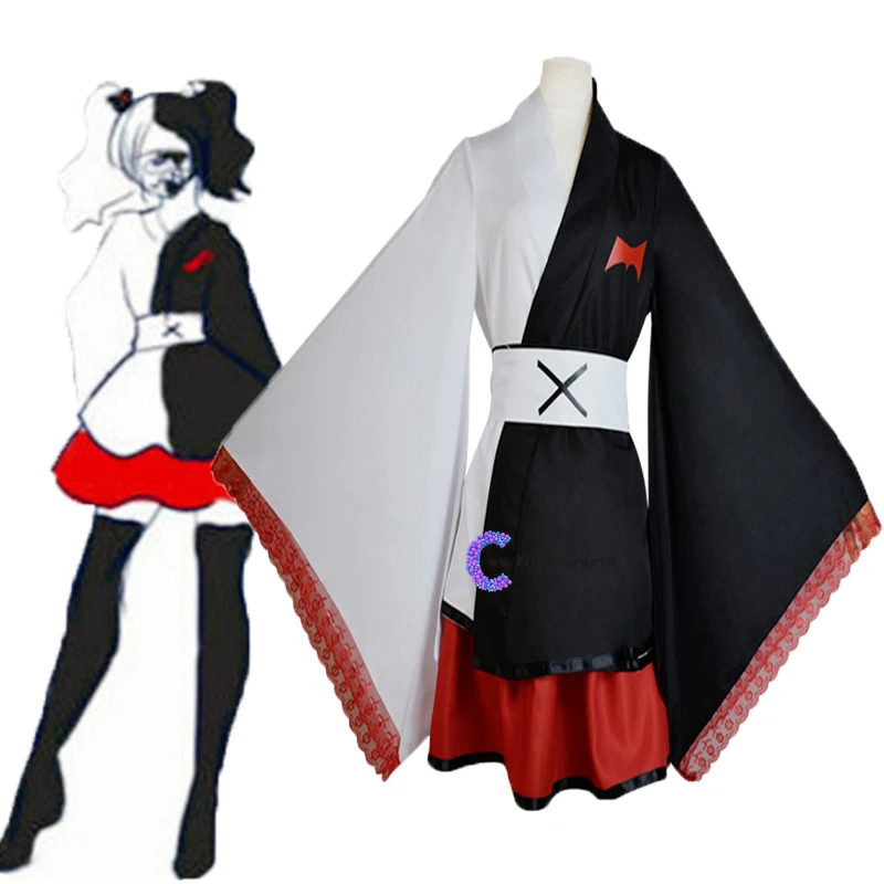 2020 новый аниме Danganronpa Косплей Монокума pinafores платья кимоно дети Мужчины Женщины