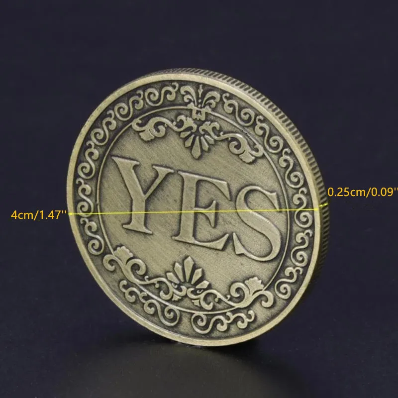 

1Pcs Home Decor Guess Right or Wrong Coin Collectible Great Gift Decision Coin Art Collection Yes No Letter Commemorative Coin