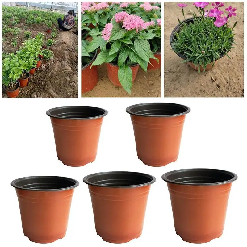 

10Pcs/Set Flower Pot Plastic Plant Pots Desktop Potted Vegetation Soft 12 Garden Flowerpot Home Nursery Tools Plant Size G V0M6