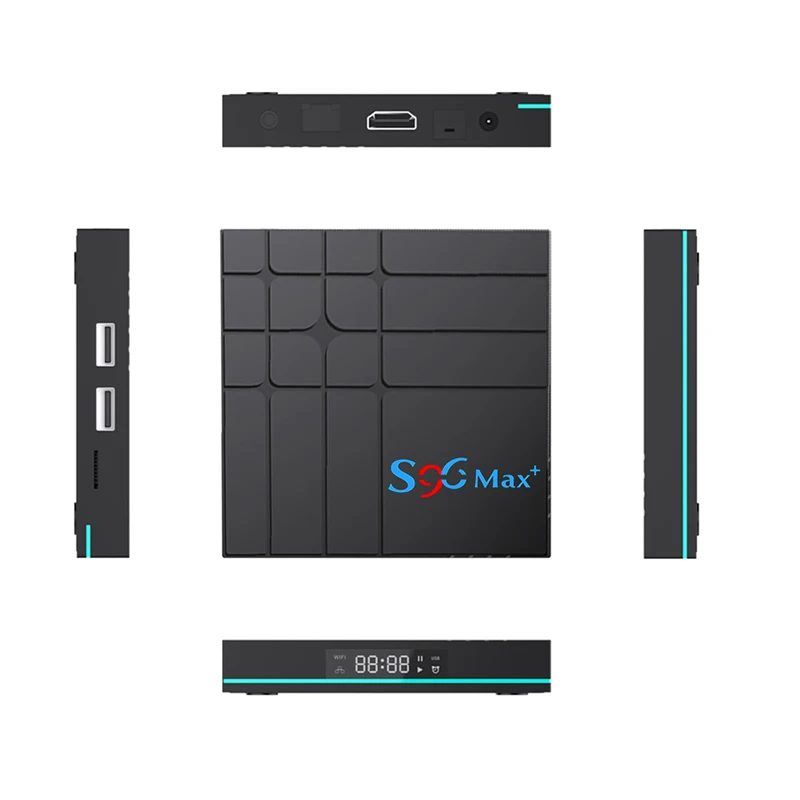 S96 MAX Plus Android 10 0 ТВ приставка 4 Гб ОЗУ 32 64 Смарт медиаплеер RK3318 2 4G 5G WiFi Bluetooth
