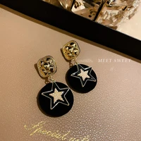 925 silver needle geometric diamond earrings fashionable and simple personalized earrings and earrings