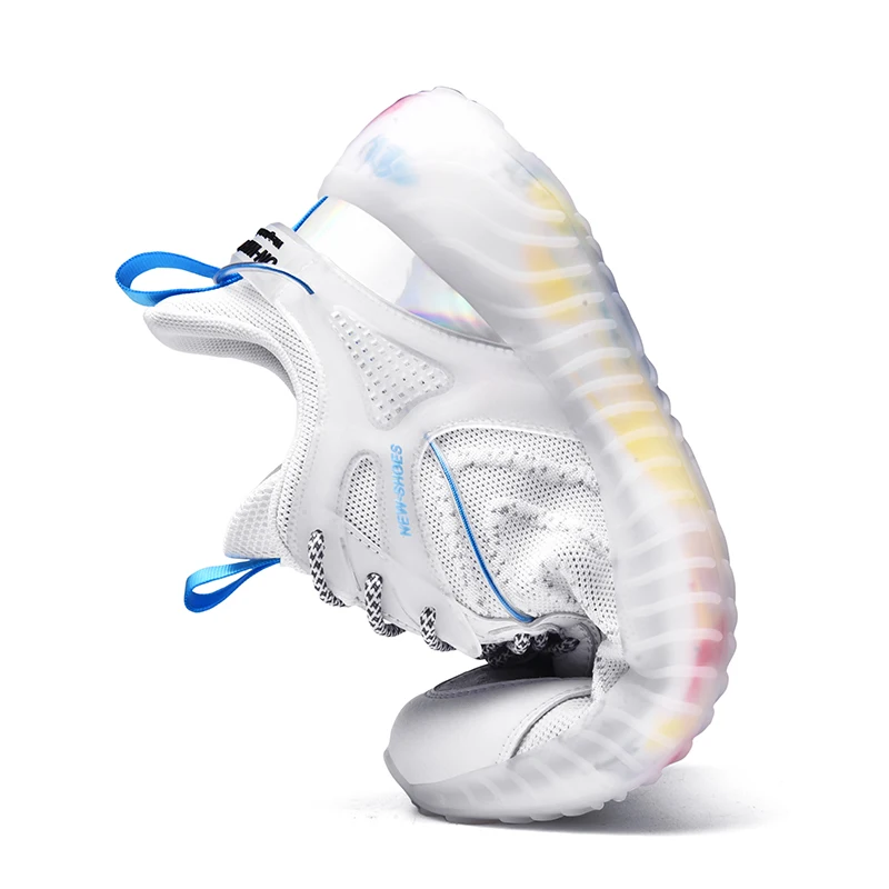 

Trendy New Men's Sneakers Breathable Running Shoes Reflective Hard-wearing Sports Shoes Outdoor Antiskid Damping Jogging Shoes