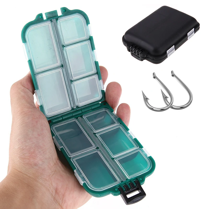 Waterproof Double-Sided Fishing Tackle Box with 10 Compartments for Bait, Lure, Hooks Storage - Carp and Fly Fishing Accessories image 2