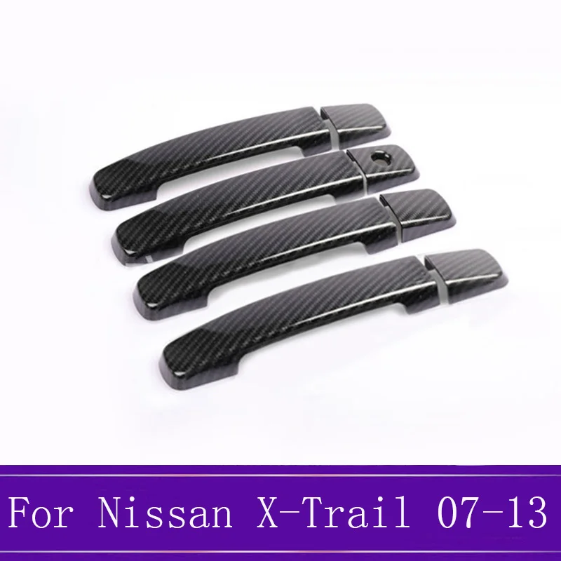 4/8 шт. ABS углеродного волокна дверная ручка Кепки крышка/внутренний и внешний