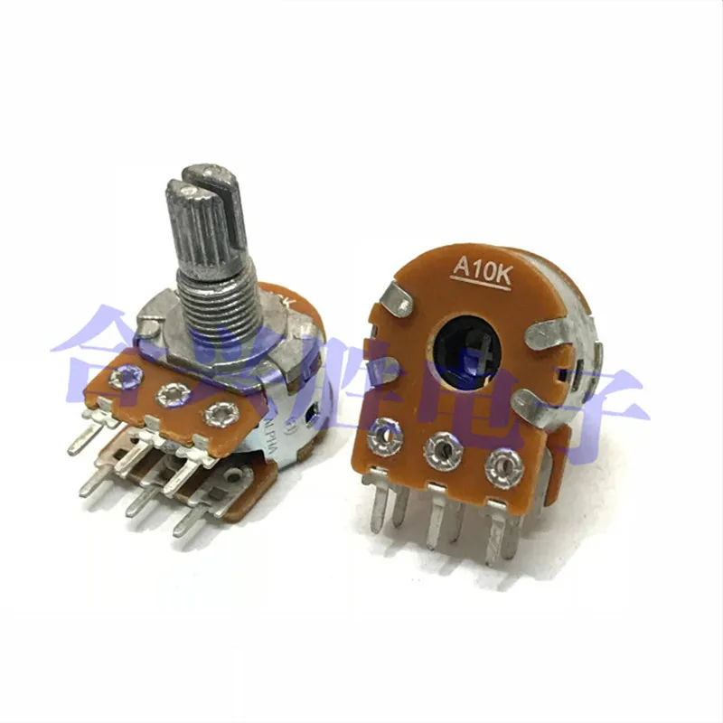 10 шт. RV16 dual A10K R201T X400 динамик аудио потенциометр громкости усилителя длина вала 15