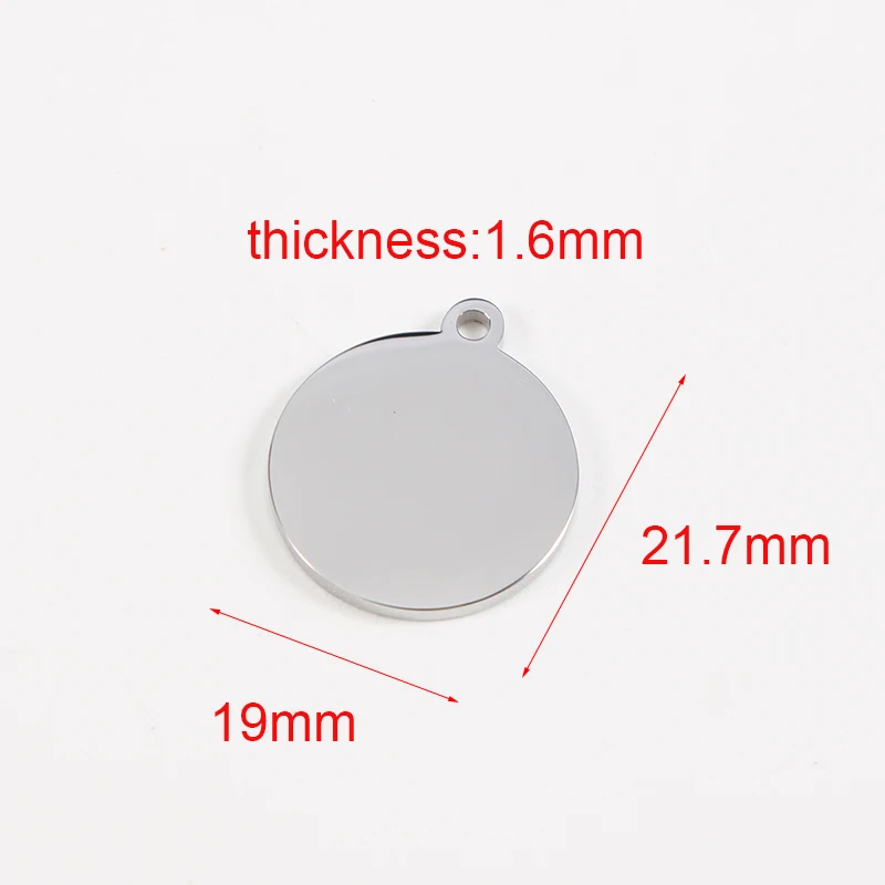 Круглые Подвески из нержавеющей стали зеркальная полировка 22 х19 мм подвески с