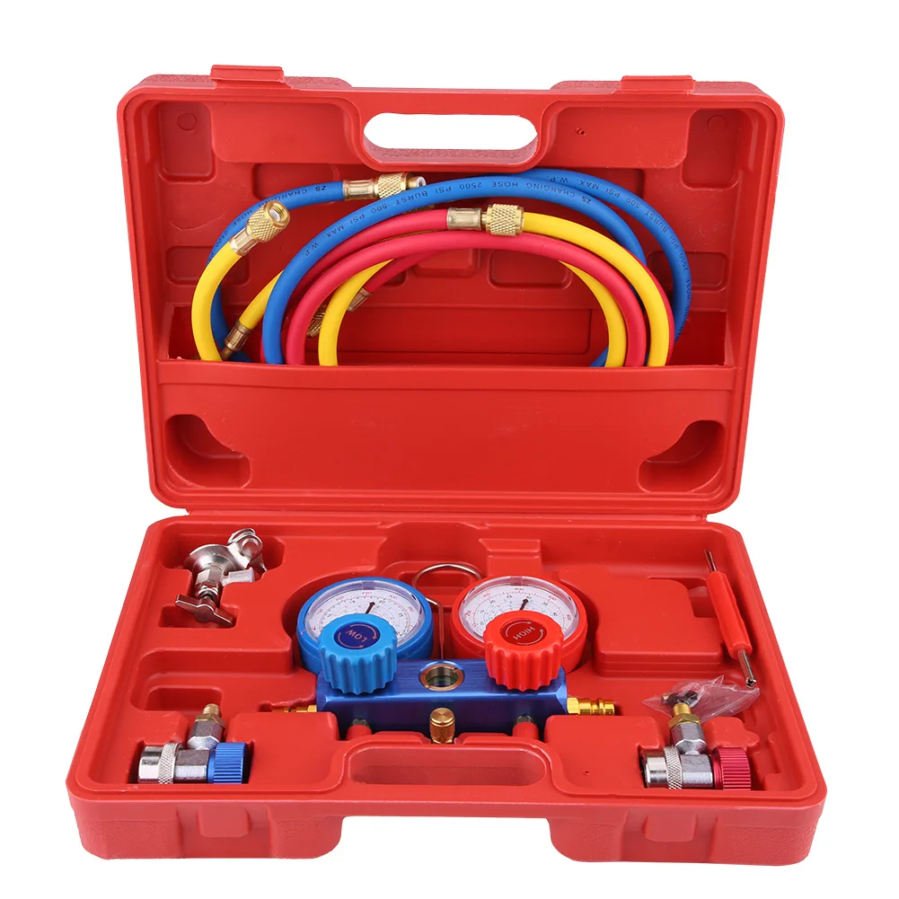 

R134a Air Conditioner A/C Manifold Gauge Set with 5ft Charging Hose Tool