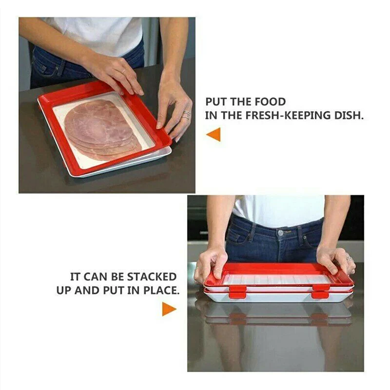 Uarter Clever Tray Creative Food Plastic Preservation Storage Kitchen Container | Дом и сад