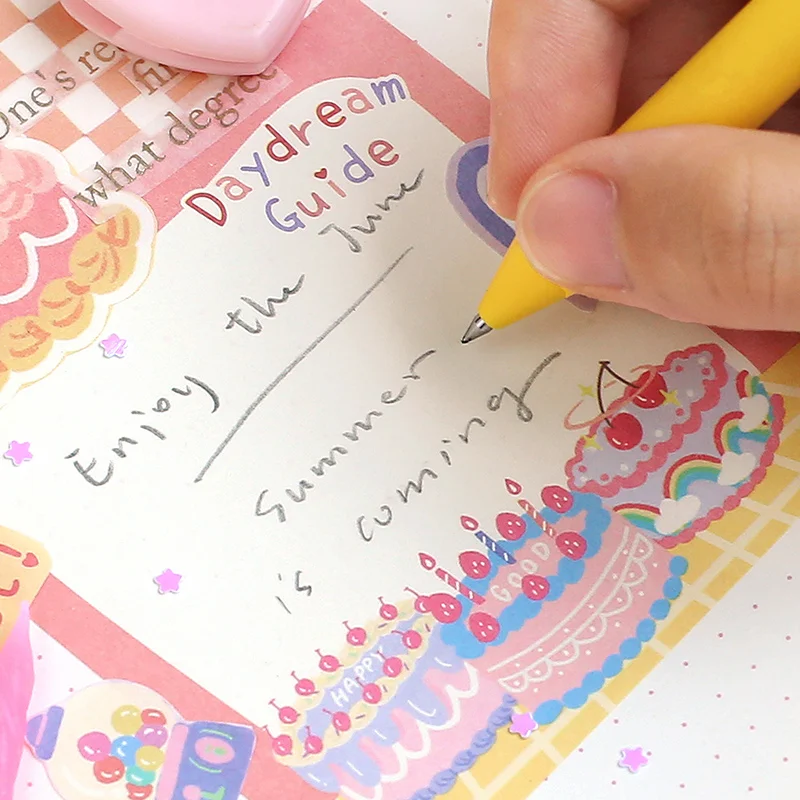 

100Sheets/pack Lovely Cake Party Memo Pad Stickers Decal Sticky Notes Scrapbooking Diy Kawaii Notepad Diary 503