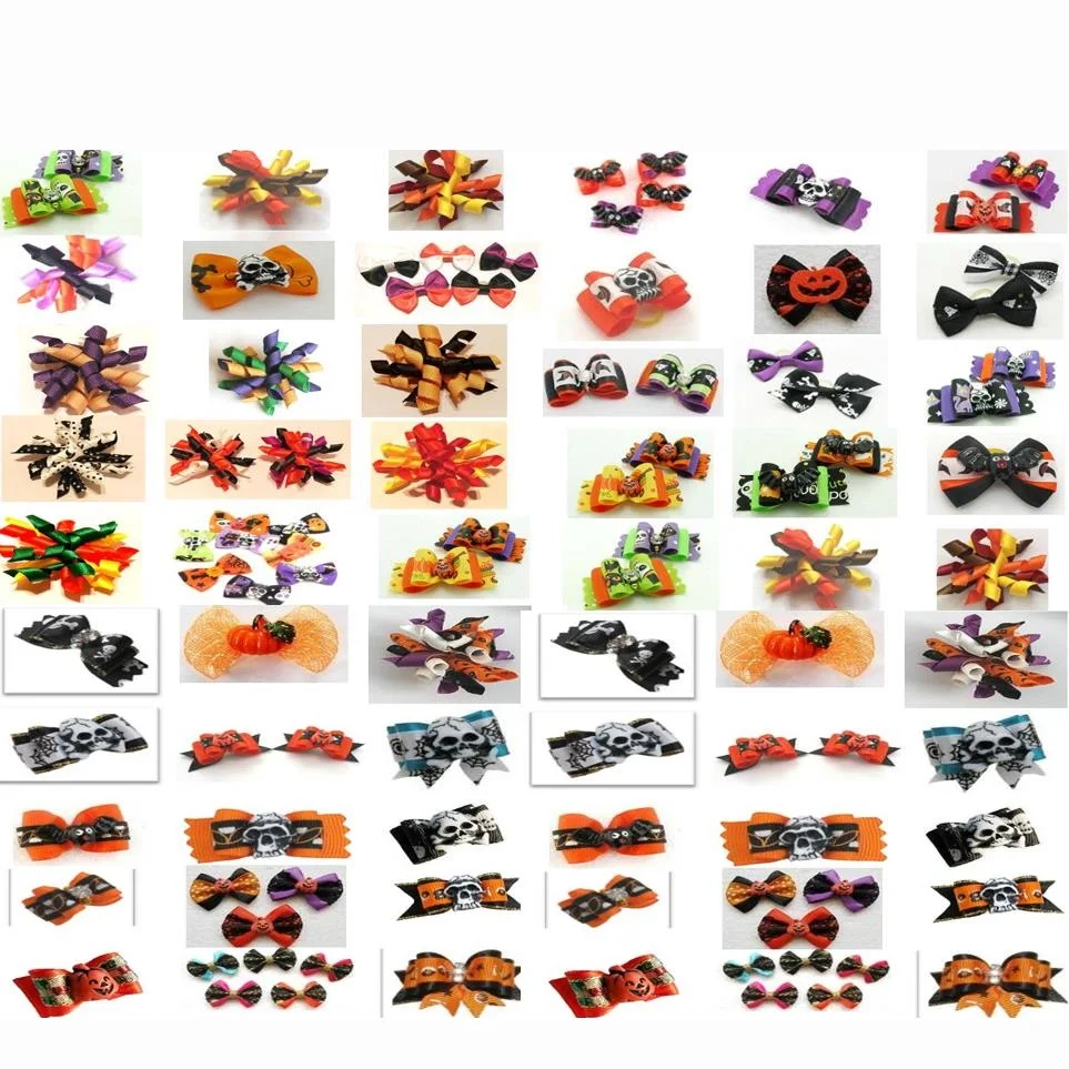 100 шт./лот лента для шерсти собак щенков кошек банты резиновые аксессуары товары