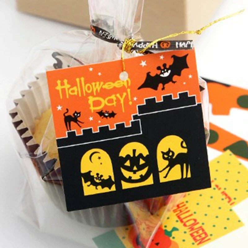 Подарочные бирки на Хэллоуин с возможностью печати вечерние Хэллоуин|Товары для