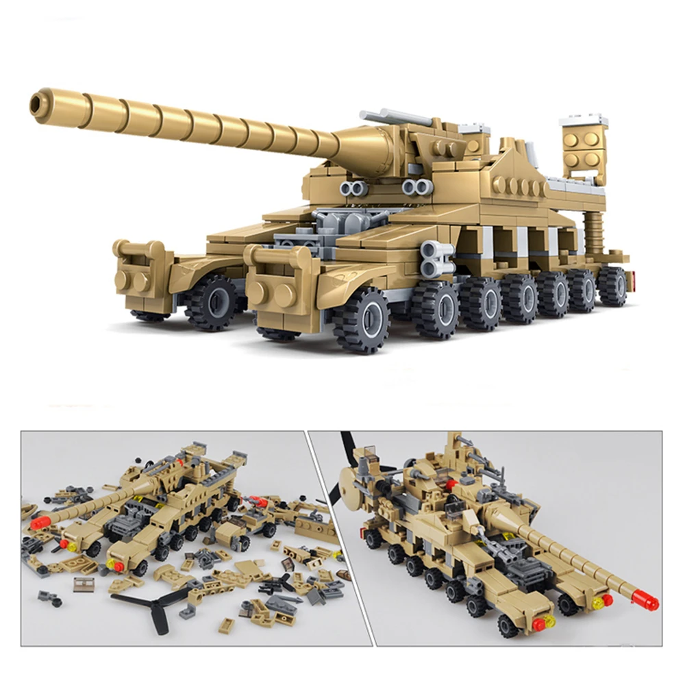 Конструктор Военный 16 в 1 игрушечный автомобиль танк самолет игрушка для