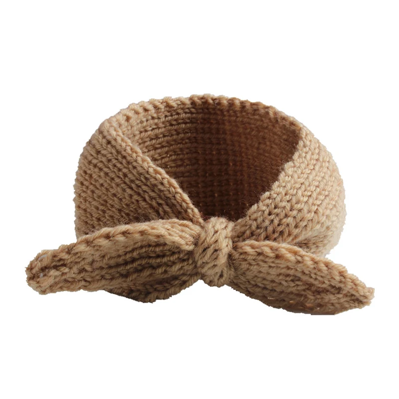 2019 Милая Детская повязка на голову вязаный тюрбан кролик головной платок с