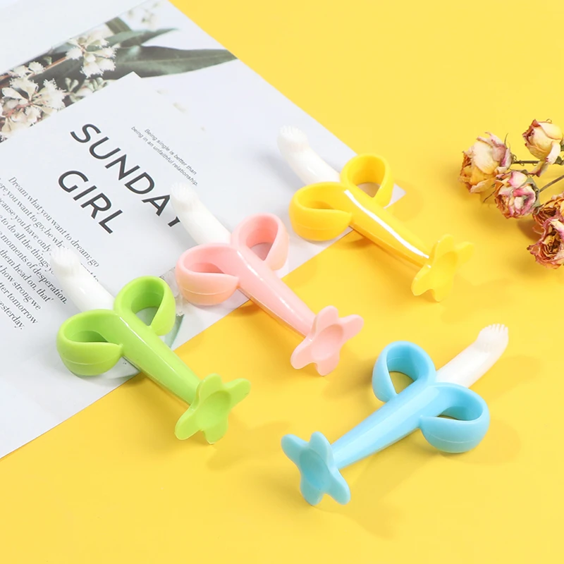 

1pc Baby Teether Toys Toddle Safe BPA Free Banana Teething Ring Silicone Chew Dental Care Toothbrush Nursing Beads Gift