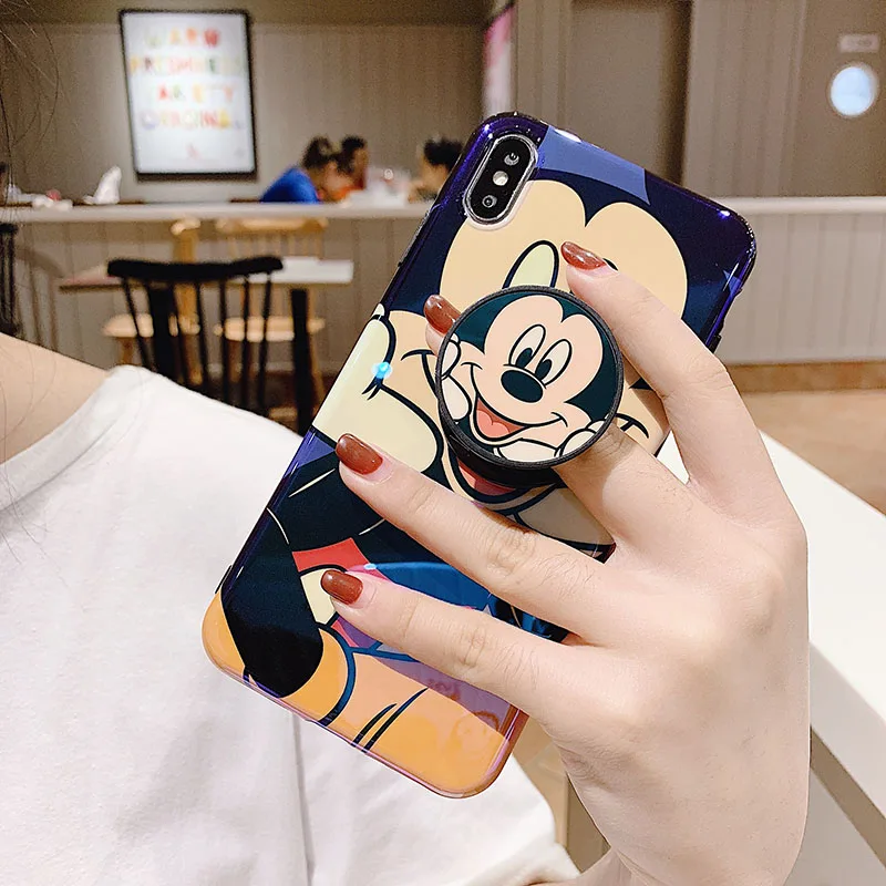 Милый мягкий чехол для телефона с Микки и Минни для iphone Xr Xs Max X 6 6S 7 8 Plus, чехол для мобильного телефона