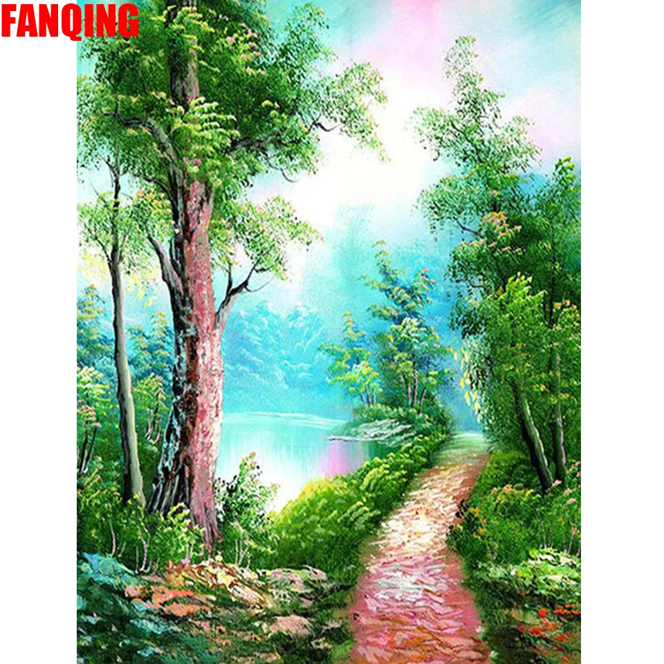 

Natural Scenery Diamond Embroidery Full Rhinestones Diamond Painting Spring Mosaic Cross Stitch Fashion Home Furnishing