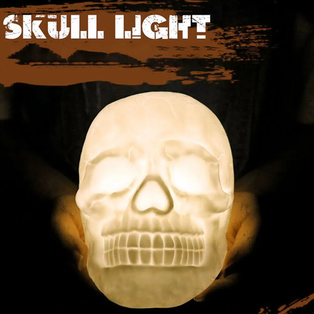 

Night Light USB Skull Night Light Colourful LED Patting Lamp With Remote For Home Bedroom Decor Bedside Desk Table Lamp