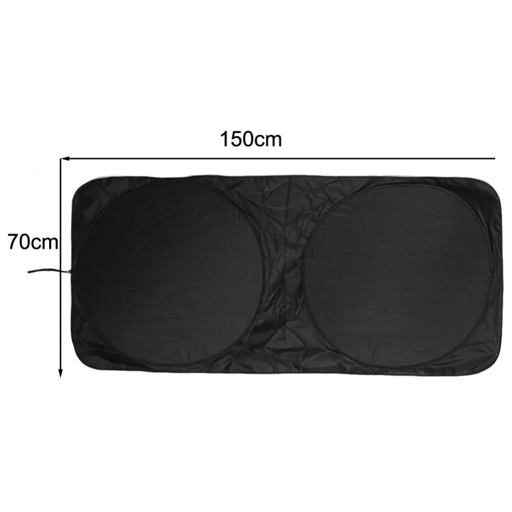 

Universal Double-ring Silver Coated Cloth Car Windshield Sunshades Front Rear UV Protective Cover Automobiles Exterior Accessory