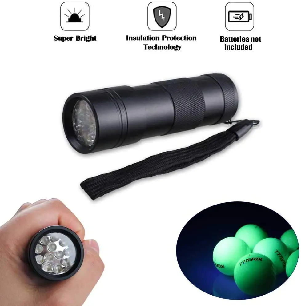 Светящиеся мячи для гольфа ночного спорта 6 упаковок флуоресцентные яркие