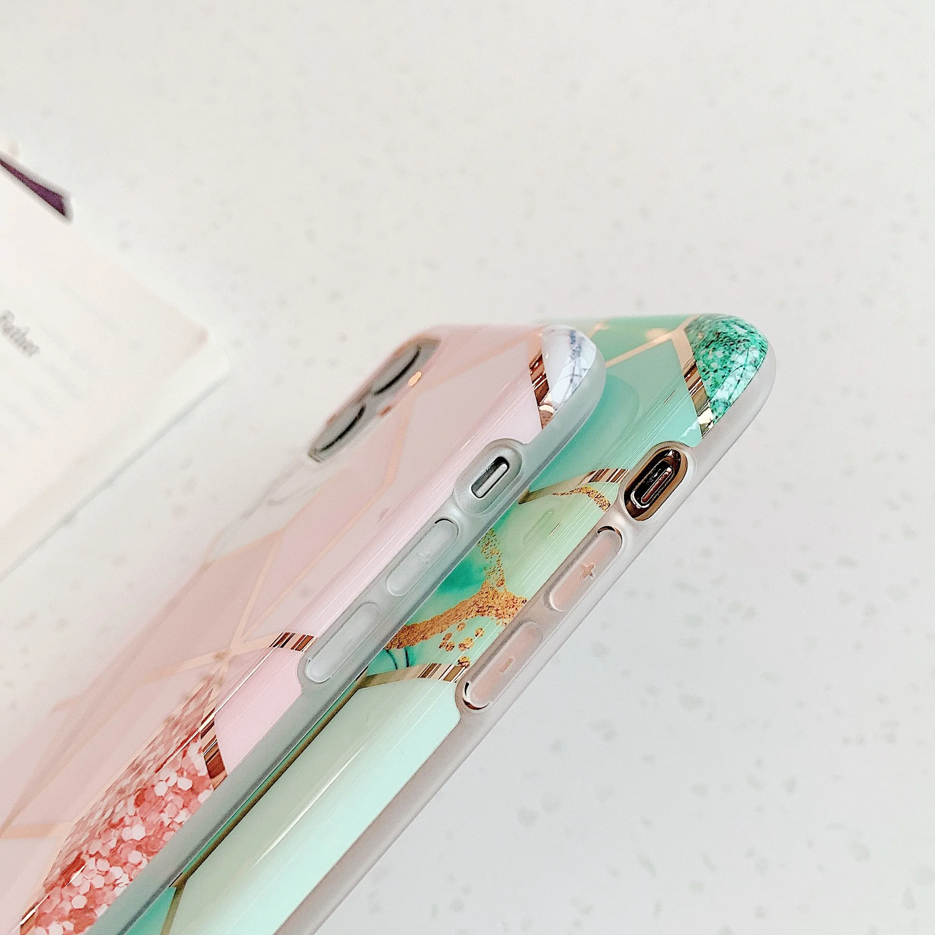 Покрытие мраморный чехол для iPhone 11 Pro X XR XS Max 7 8 6s Plus глянцевый геометрический