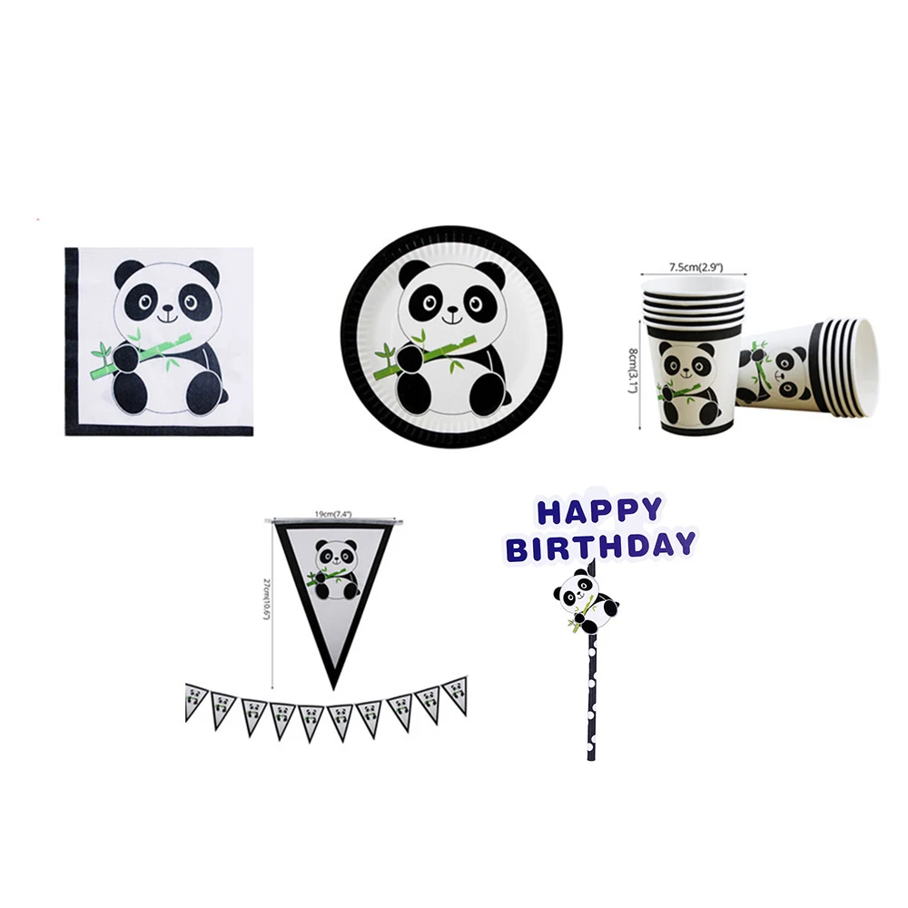 Декоративные реквизиты для вечеринки в честь Дня Рождения панды и набор столовых