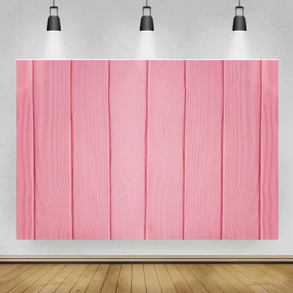 

Pink Wide Thick Wood Board Plank Photography Backdrops Newborn Baby Shower Vinyl Photographic Backgrounds Photophone Shoot