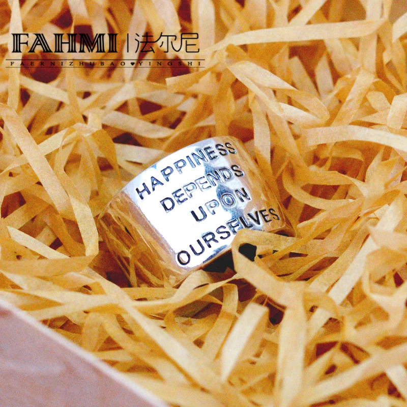 ESSAR Новое роскошное модное счастье зависит от себя Открытое кольцо из