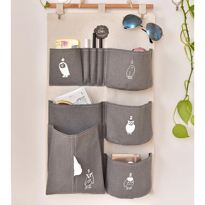 

Bedroom Bathroom Organizer Container Saving Space 9 Pockets Home Wall Hanging Organizer Storage Toys Paper Tissues Glasses