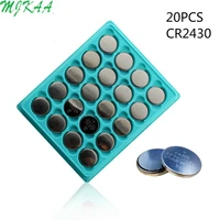 20pcs cr2430 dl2430 br2430 kl2430 3v cell coin li ion button cell battery cr 2430 for watch electronic toy remote cheap