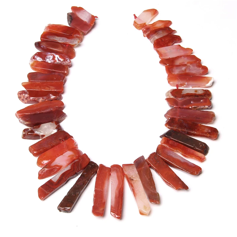

Бусины из красного агата, 5-8*20-48 мм, 15,5 дюйма