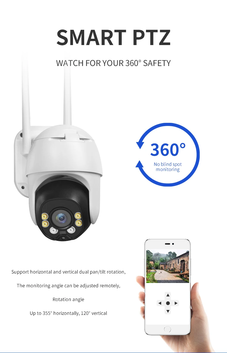 

Q9 Solar 4G camera ball camera HD full-color night vision wireless mobile phone remote monitor no need network waterproof