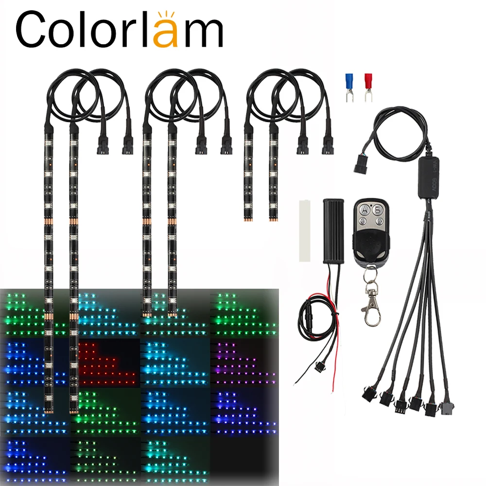 Цветная светодиодсветодиодный гибкая лента lam 6 шт. многоцветная 12 В 5050SMD с