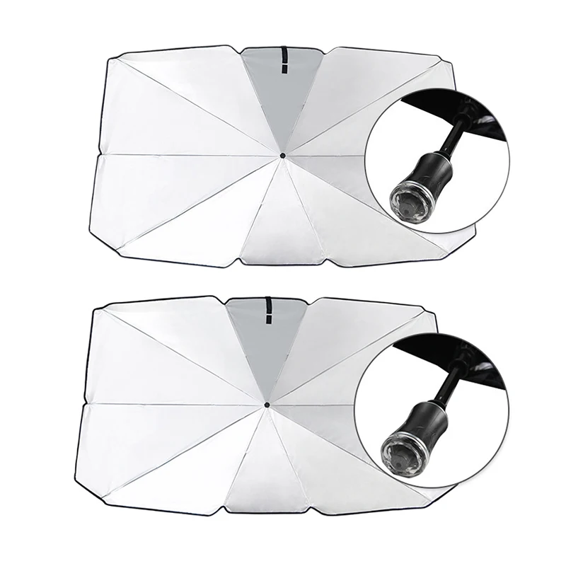 

Car Windshield Sunshade Umbrella Foldable Sun Visor UV Block Car Parasol with Broken Window Head